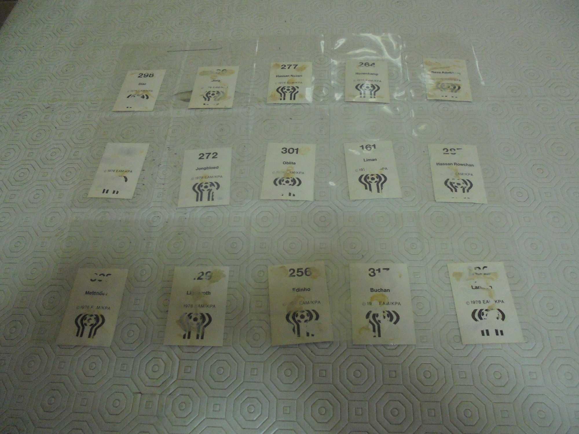 Cromos do Mundial de Futebol 78 na Argentina