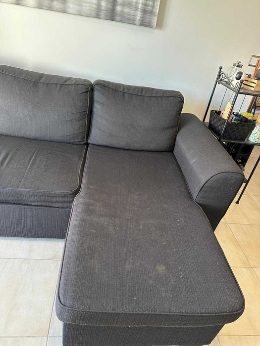 Sofá 3 lugares com chase baú