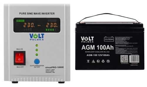 Zasilacz awaryjny Volt Sinus Pro 1000 E 1000VA/700W + akumulator Volt