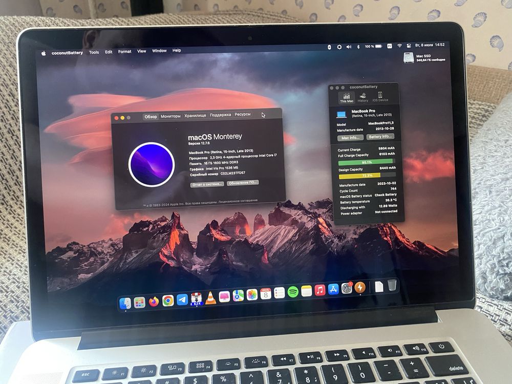 Apple Macbook Pro 15 Late 2013 i7/16/512/750M 2Gb