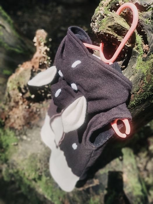 Bezrękawnik sarenka z uszami, 100% wełna, merino, kamizelka