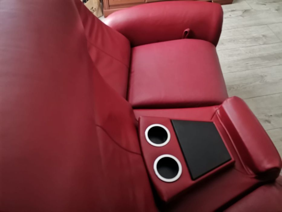 Kinowy skórzany relax relaks, barek.