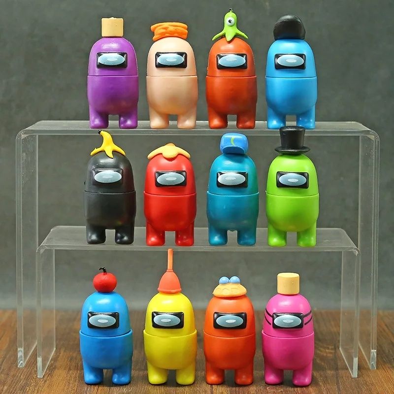 AMONG US figurki 8-10 cm duże pcv zestaw 12 sztuk.