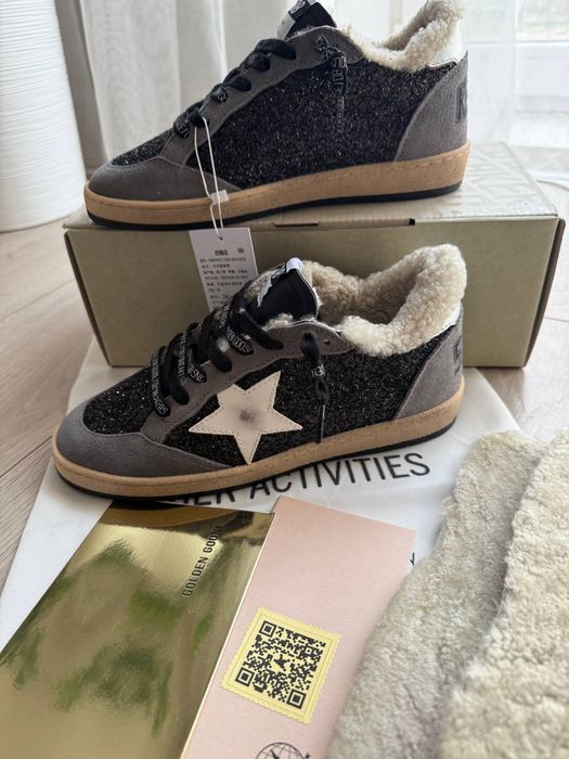 Теплые кеды GGDB (зимові кеди Golden Goose)