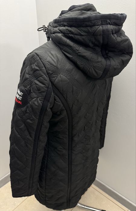 Desigual Pikowany płaszcz/kurtka ocieplana, kaptur damska L extra stan