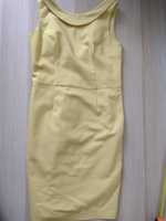 Żółta musztardowa ołówkowa sukienka mohito 38