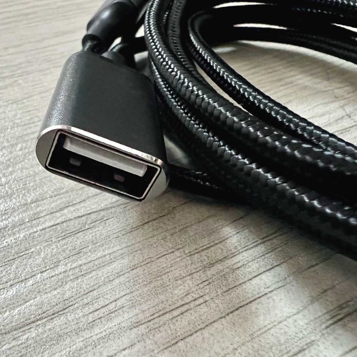 USB-удлинитель 3 метра, супер прочный плетеный, надежный, быстрый