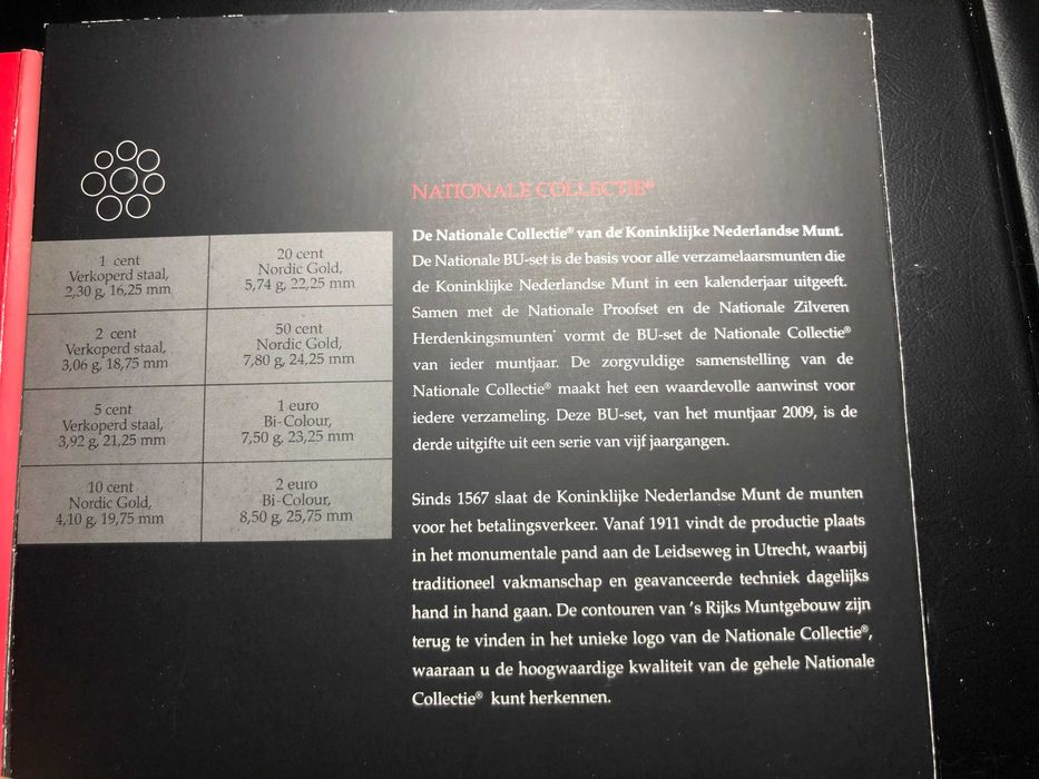 Set Anual Euros Holanda 2009 UNC em Livro