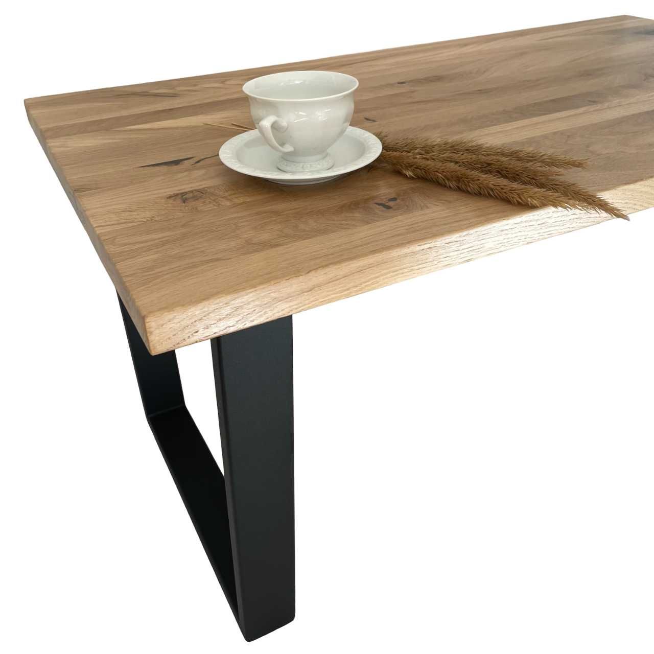 Ława Stolik Kawowy Loft Lity Dąb Drewno Naturalne PL