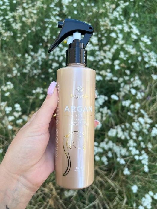 Bogenia термозащита спрей для волос argan oil