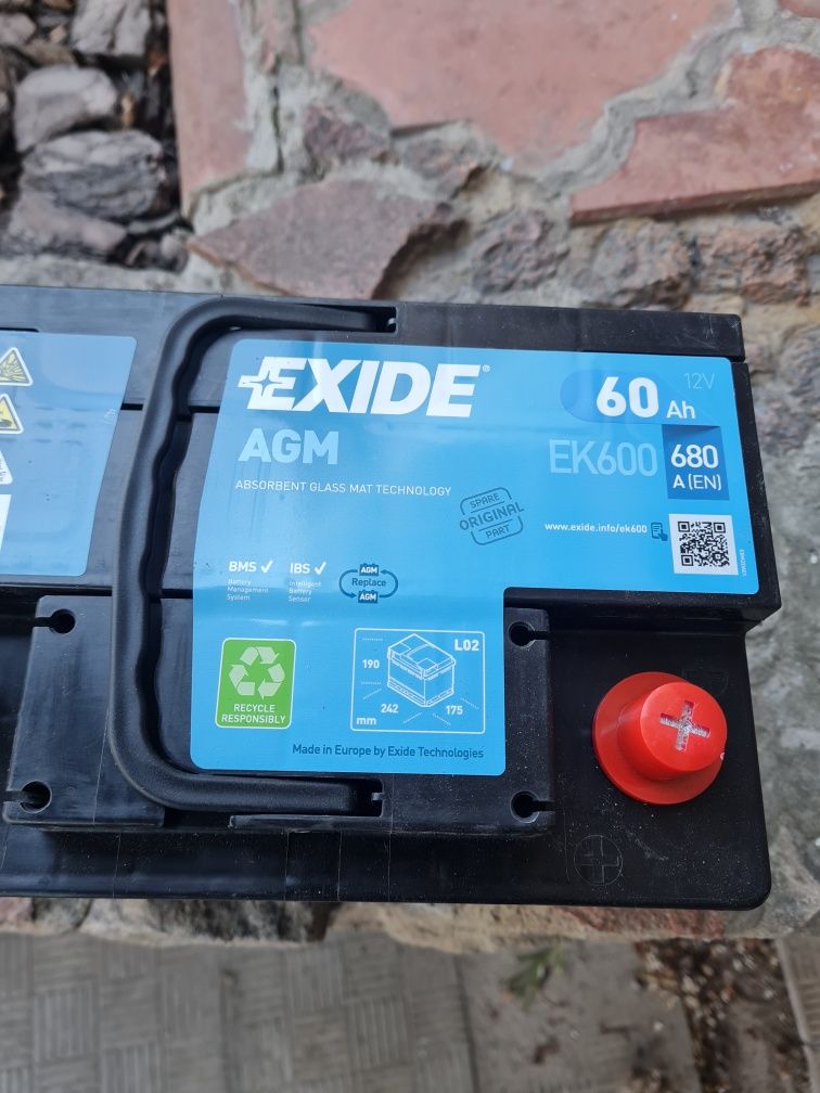 Автомобільний акумулятор EXIDE Start-Stop AGM EK600 60Ah 680A R+
НОВИЙ