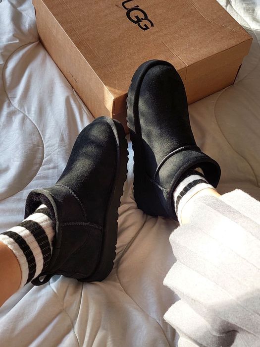 Угги Мужские UGG Ultra Mini Black (Замша)