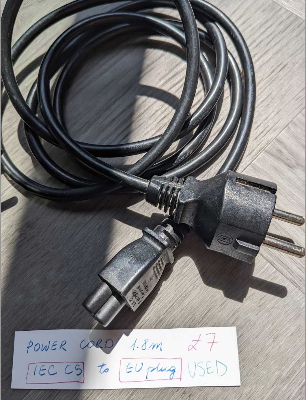 2 kable zasilające Power cord iecc5