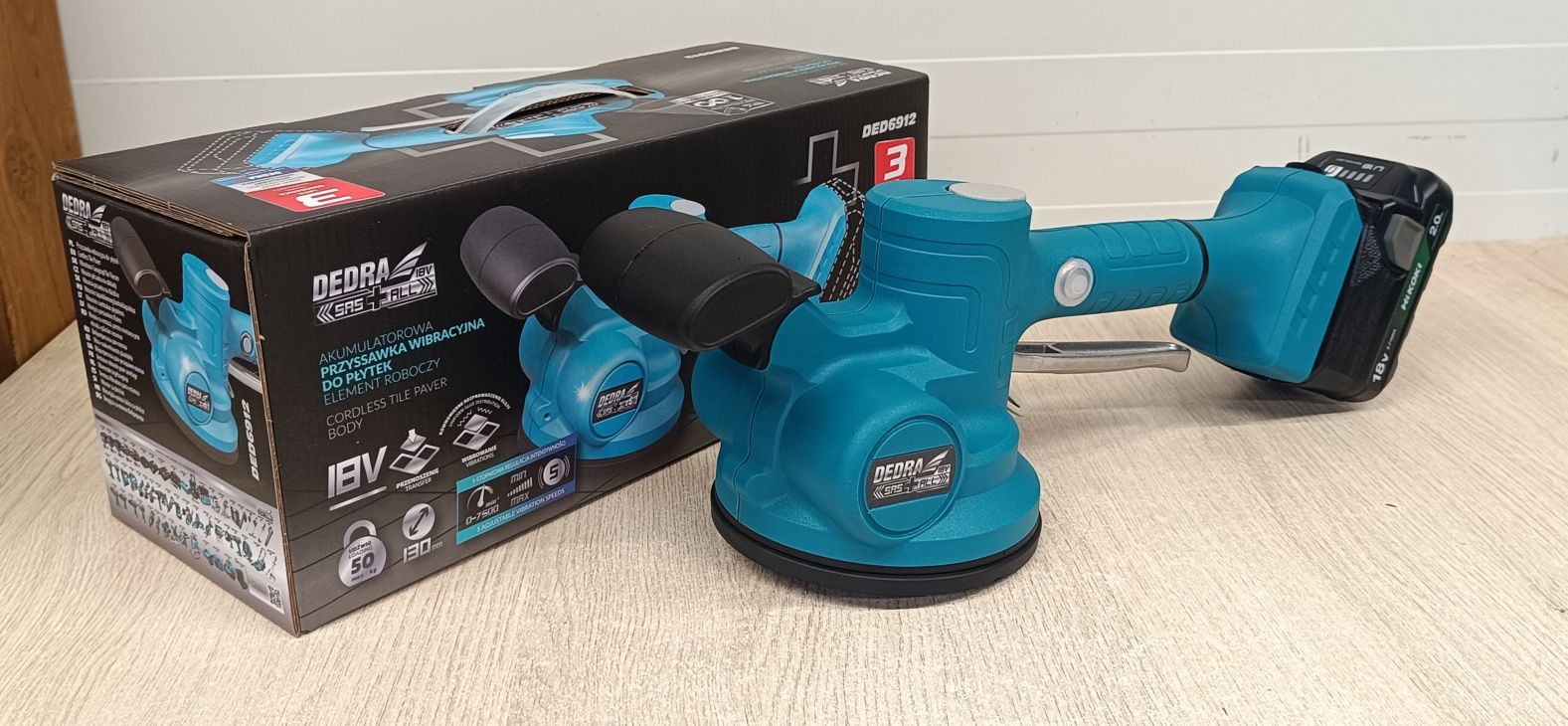 Przyssawka wibrator do płytek Dedra adapter DeWalt Makita Milwaukee