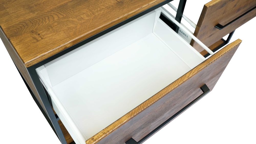 Szafka Łazienkowa Umywalkę Dąb - 170x45x80cm Loft Komoda Drewno dębowe