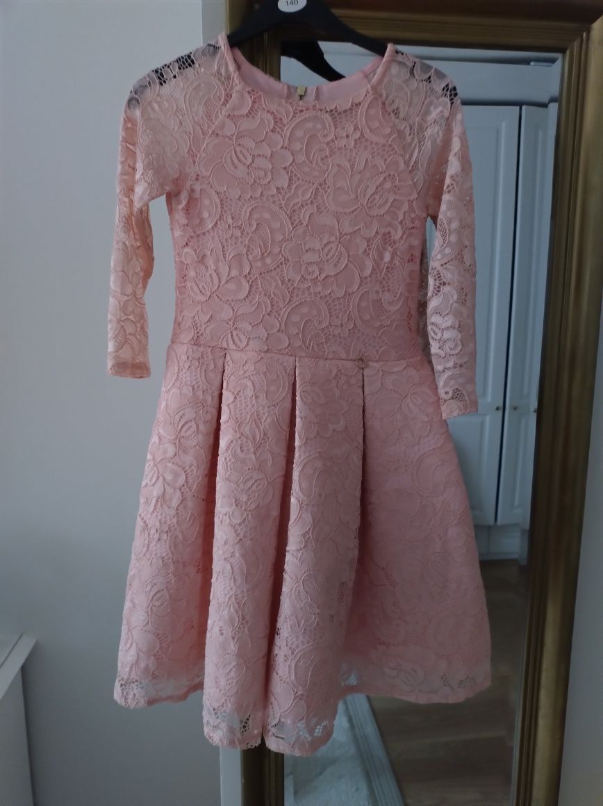 Sukienka elegancka komunia różowa S. Moriss