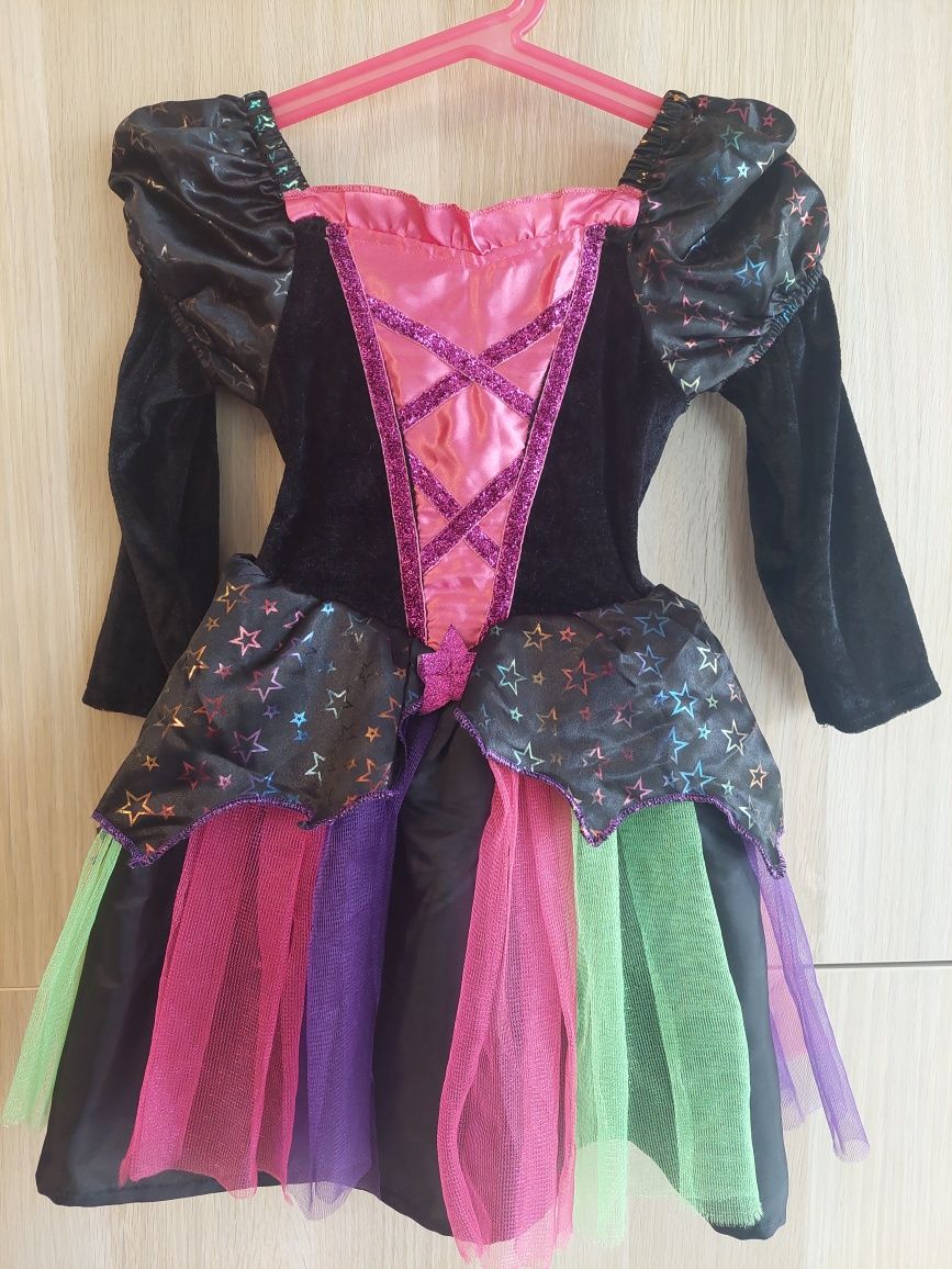 Kostium 86/92 Halloween Wiedźma Czarownica Czarodziejka przebranie bal