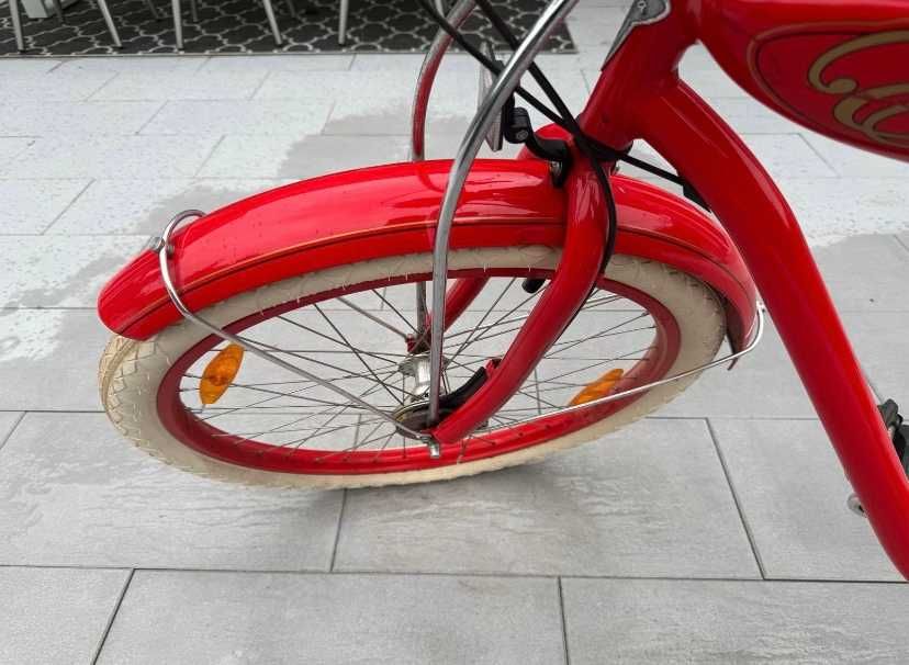 GDAŃSK ROWER ELECTRA INDY 3i USA Cruiser Miejski Stylowy Czerwony