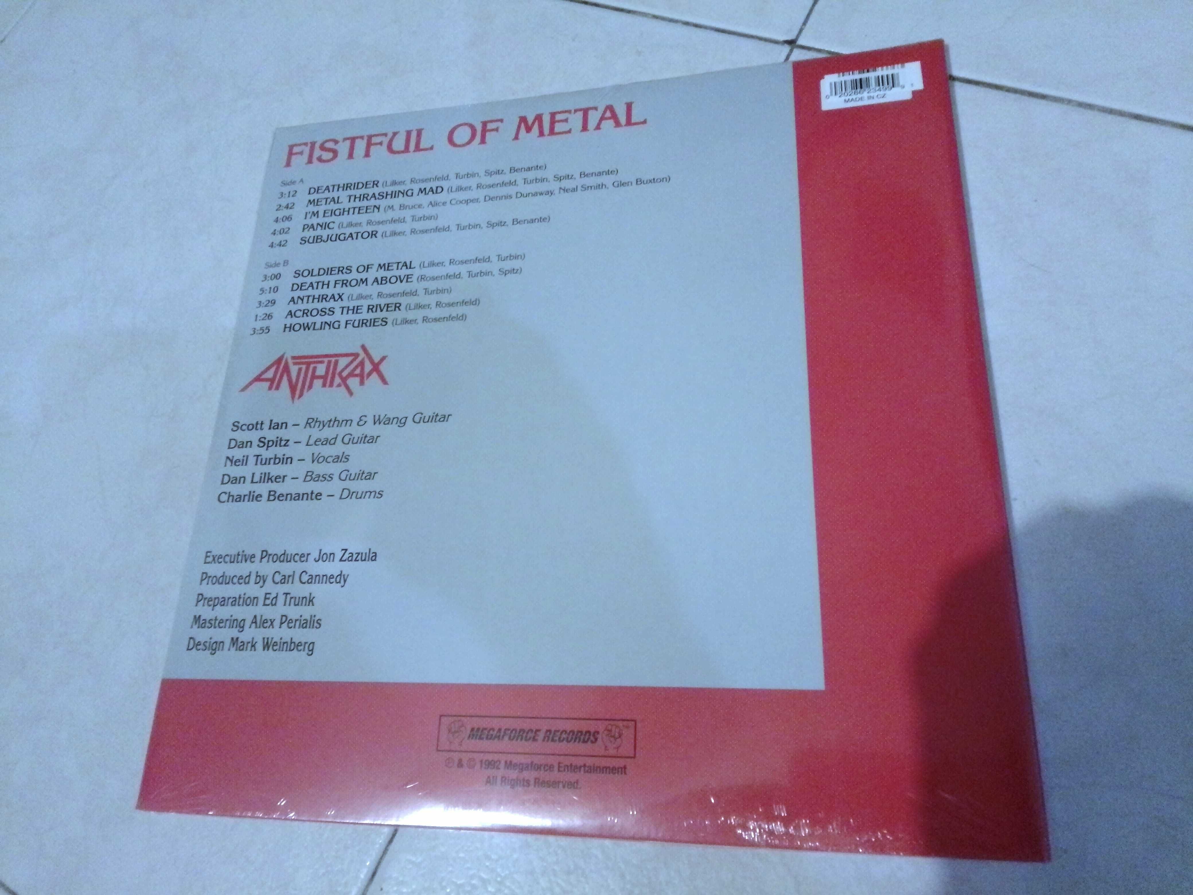 Anthrax - " Fistful of Metal " ,,, LP em vinil
