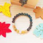 Pulseira com pedras de Quartzo Fumado, Jade Amarela e Calcite
