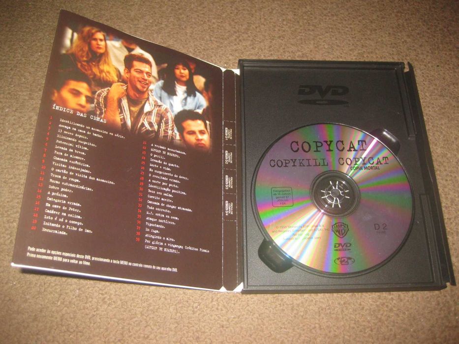 DVD "Copycat - Cópia Mortal" com Sigourney Weaver/Snapper/Raro!