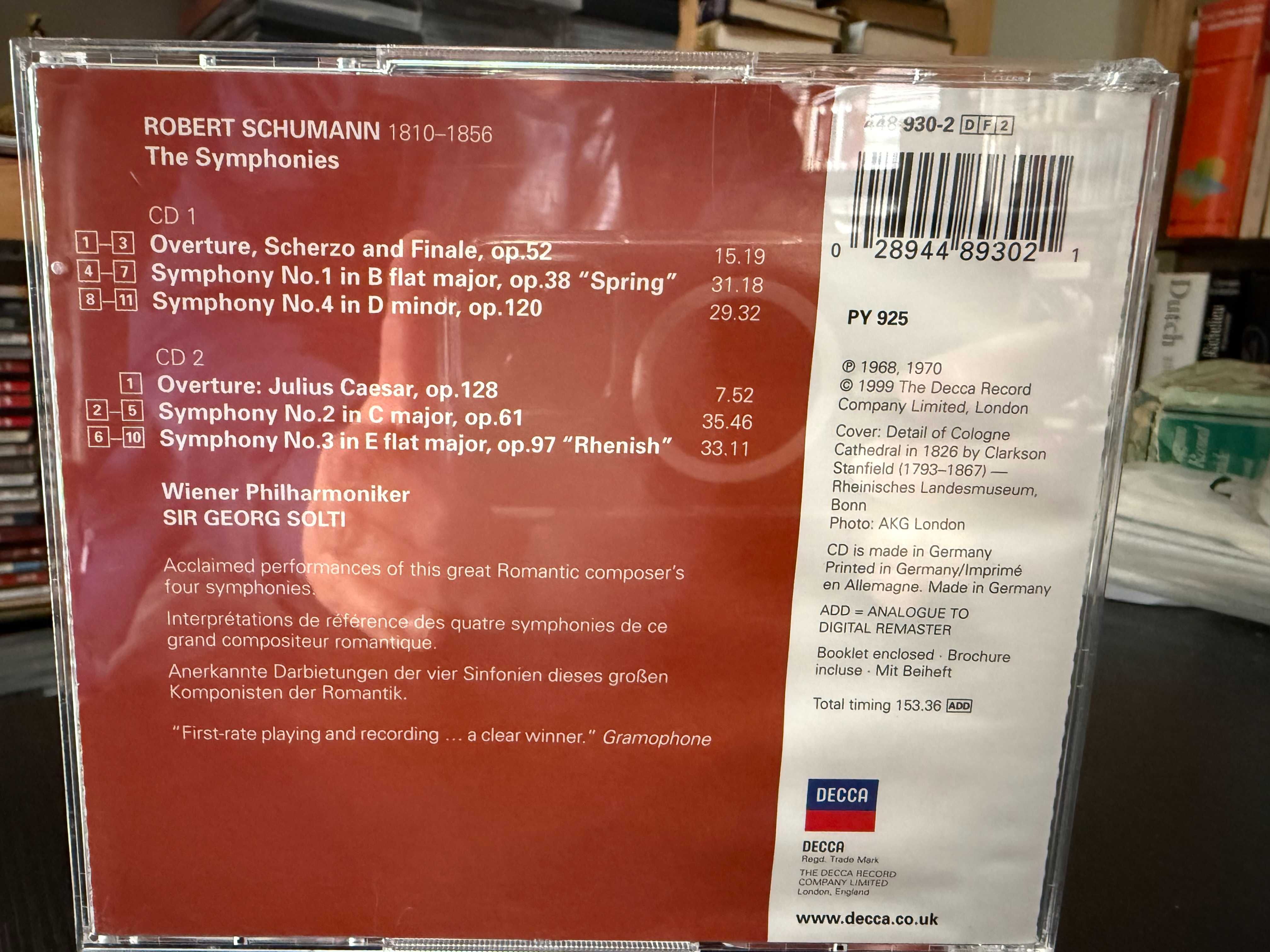 Schumann – The Symphonies – Wiener Philharmoniker, Sir Georg Solti
