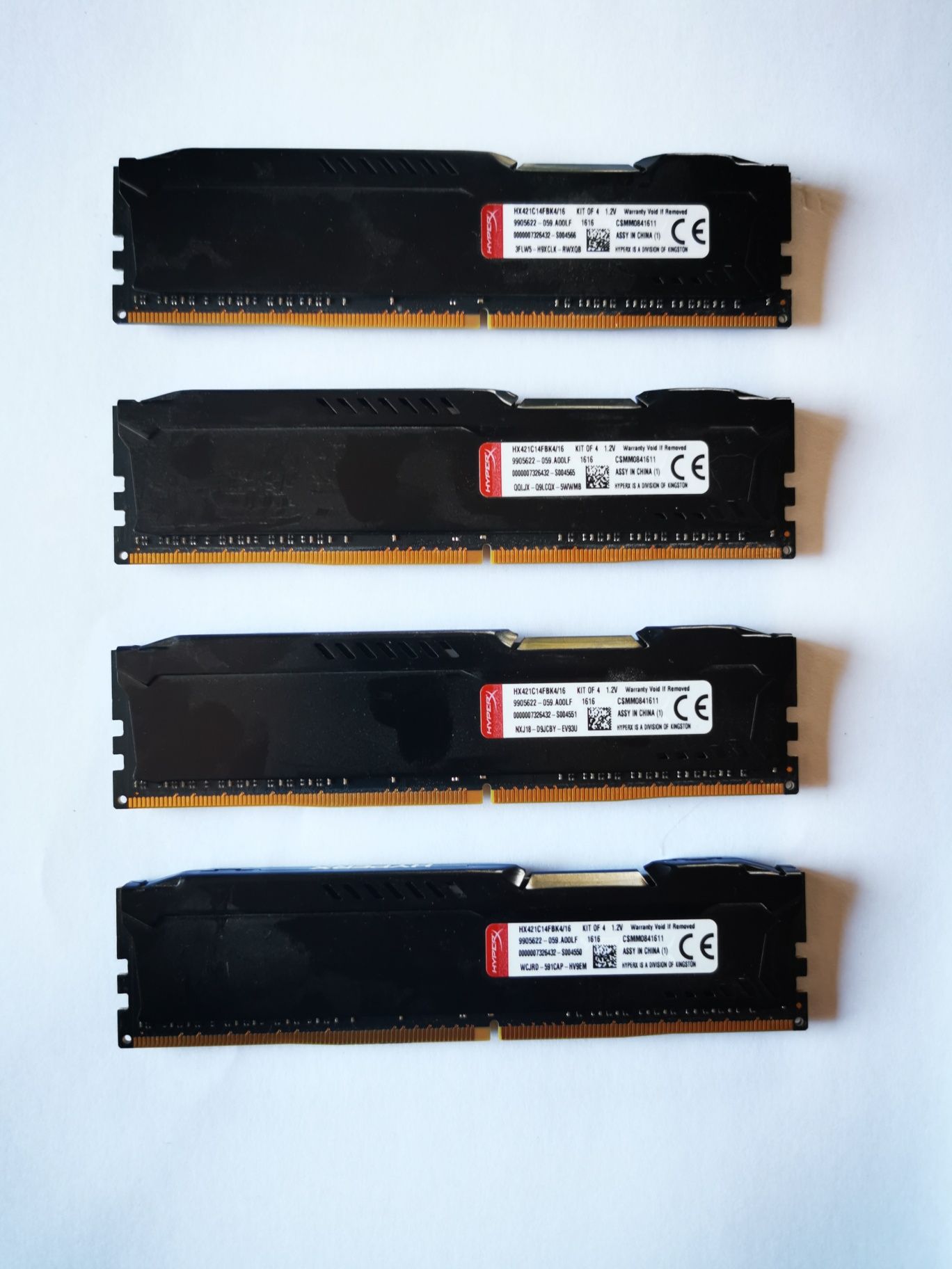 Kit de 4 DDR4 FURY 16GB