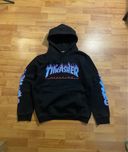 (XS) Черное скейтерское худи THRASHER чорне худі кофта толстовка