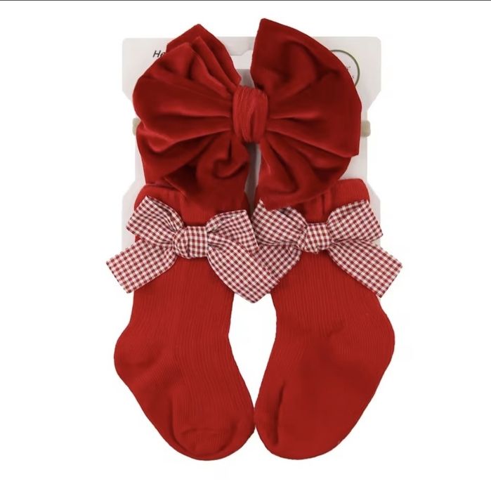 Opaska z kokardką +skarpetki