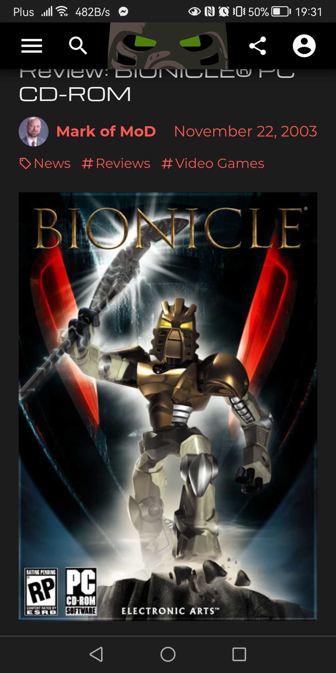 Bionicle PS cd Rom disc1