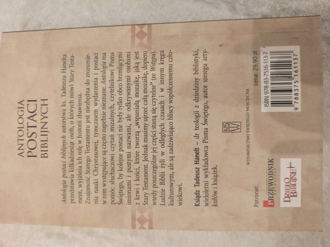 Antologia Postaci Biblijnych Stary Testament Tadeusz Hanelt