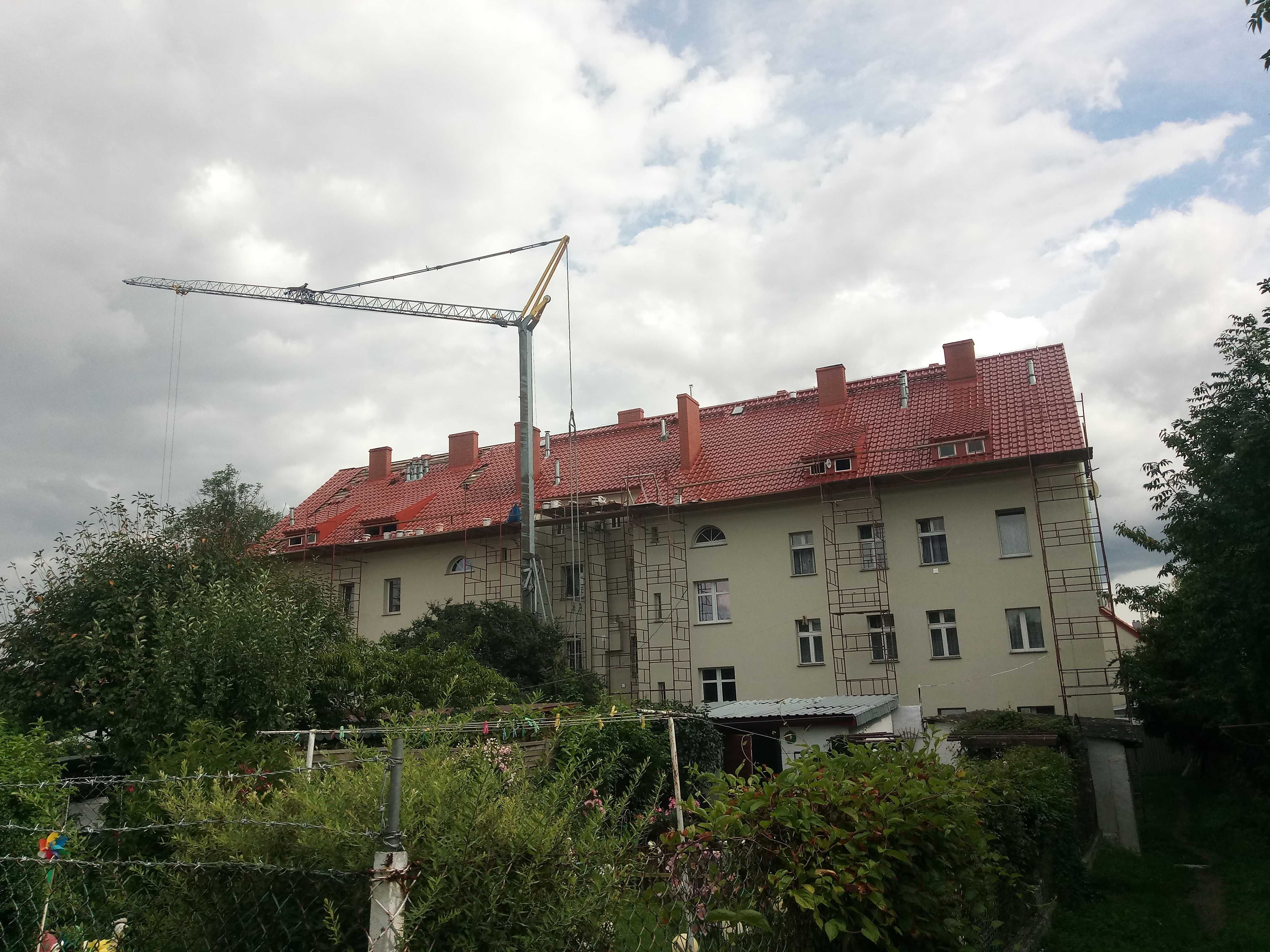 żuraw dolnoobrotowy samo montujący dekarski ciesielski wieżowy