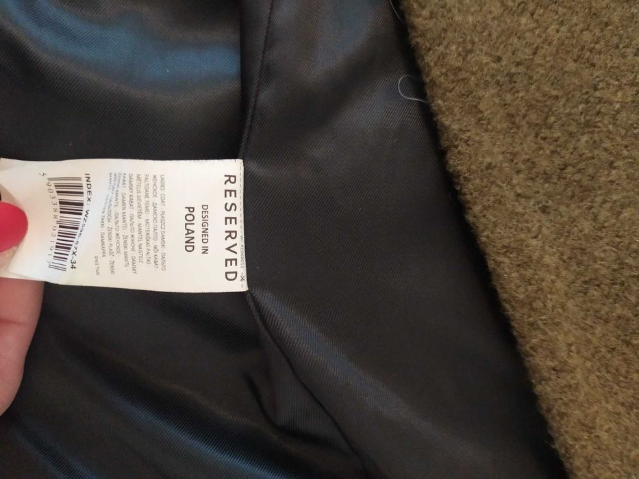 Płaszcz damski ciemnozielony