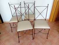 Conjunto de Mesa dobrável Rústico 4 Cadeiras e 2 bancos Mexicanos