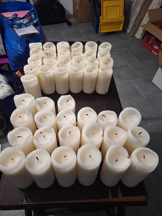 Velas pilar brancas – usadas