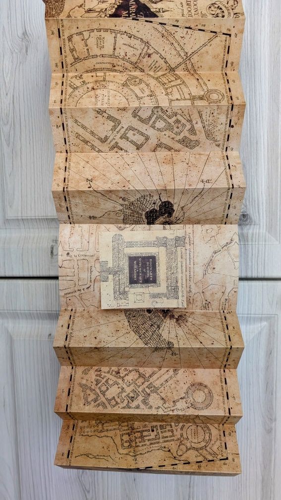 Гарри Поттер карта мародеров Marauders Map Hogwarts книга harry potter