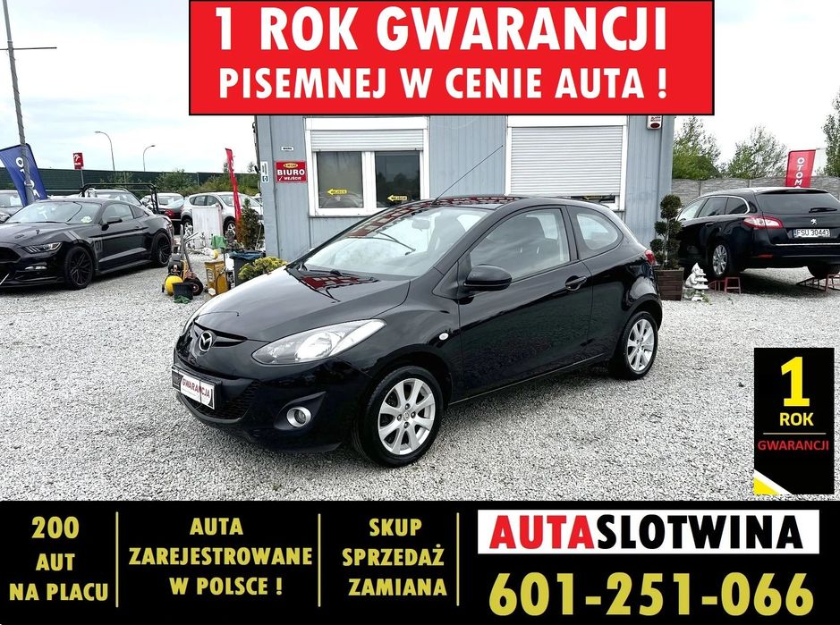 Mazda 2 1 ROK GWARANCJI W CENIE AUTA, Zamiana, 2012 rok ! 1,3 Benzyna, Klima