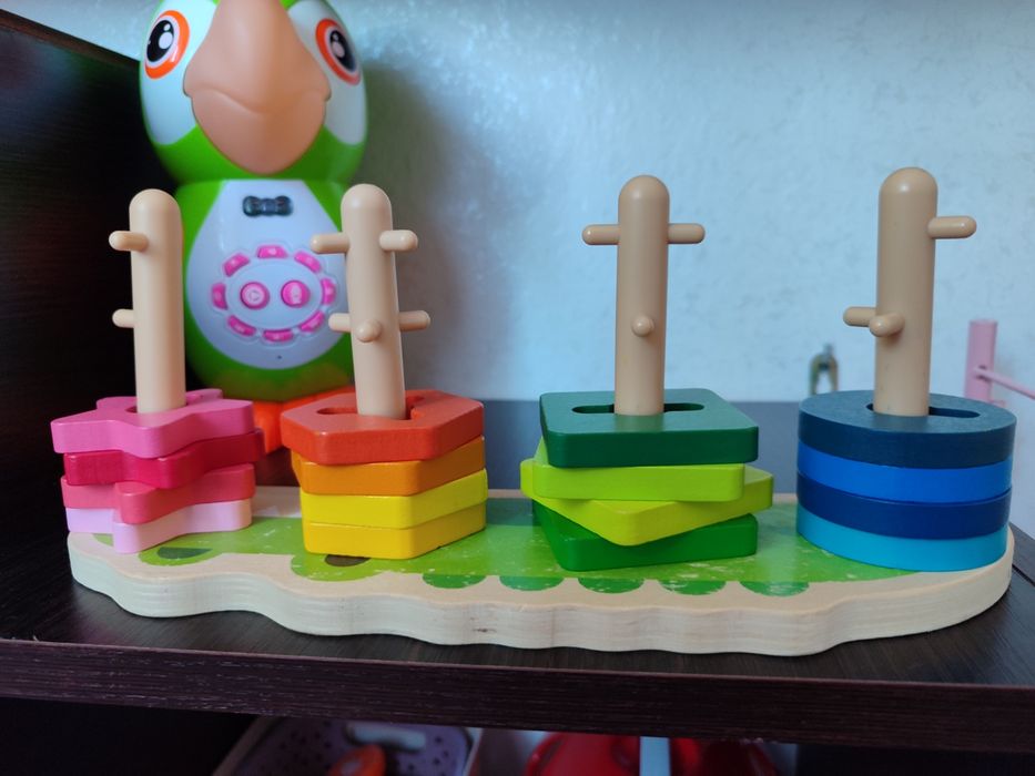 Сортер дерев'яний еко фігурний дитячий розвиваючий