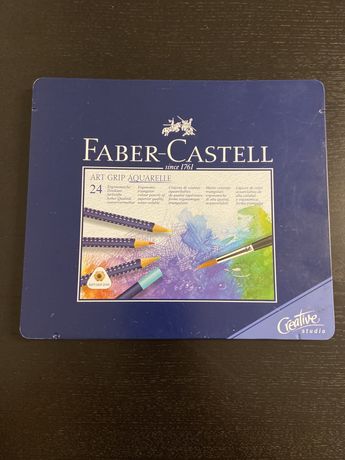 Lápis Faber-castell caixa metal quase novos lapiz