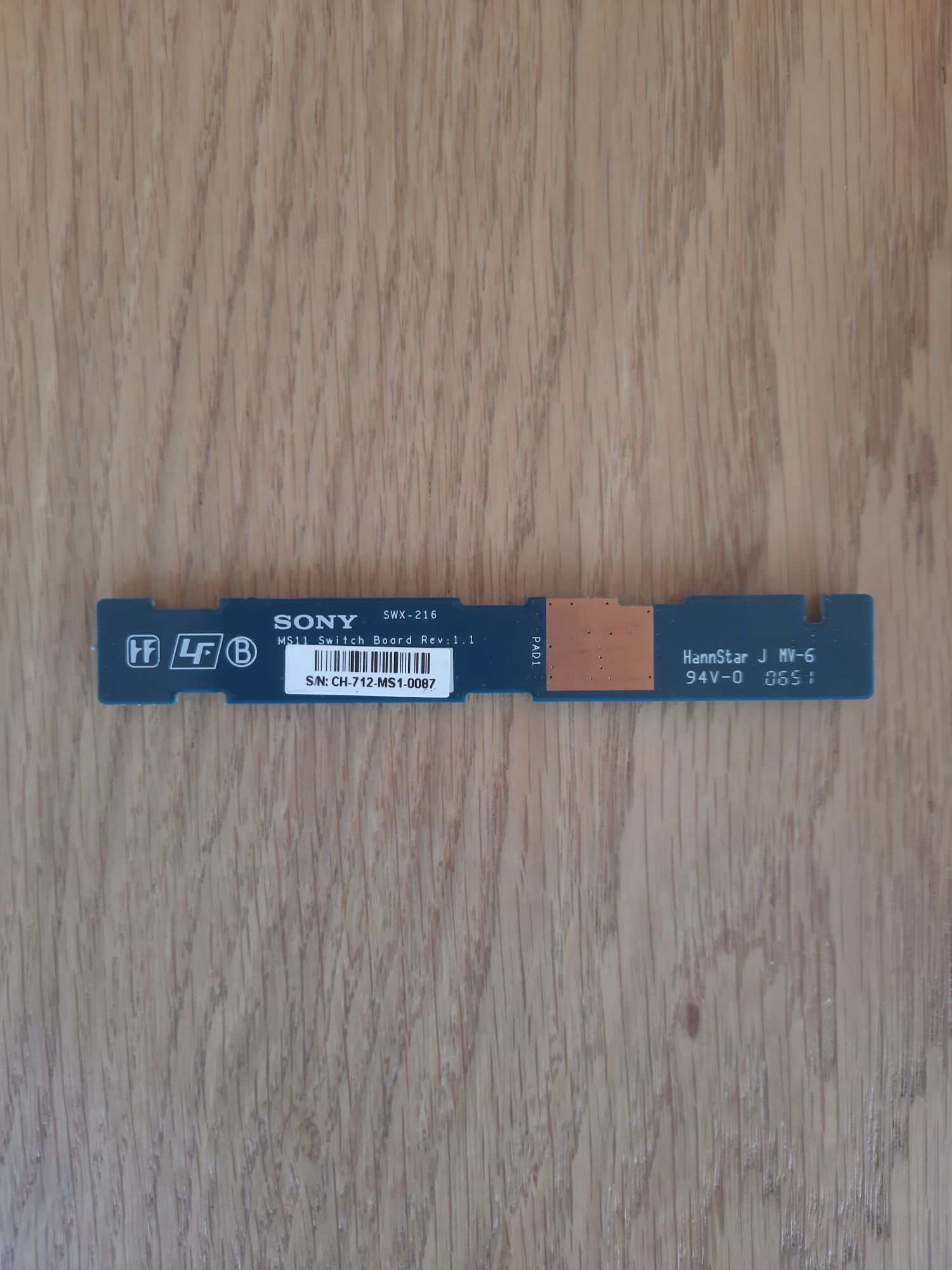 MS11 Switch Board (Teclas Mute, Volume+, Volume-, S1, S2) para Sony Va