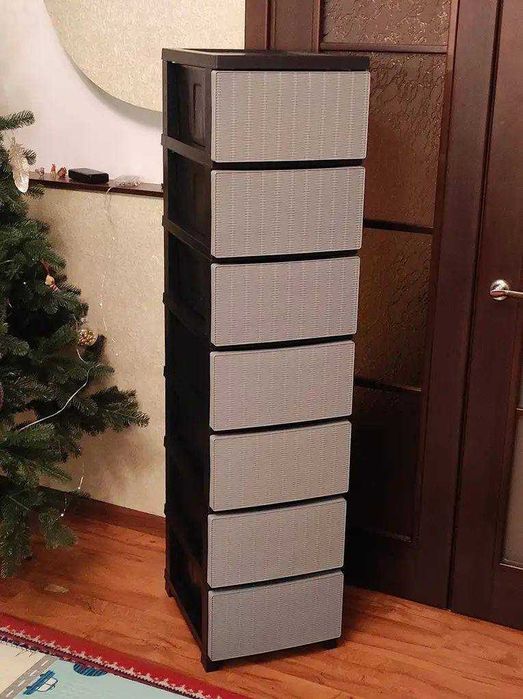 Комод пластиковий шухляди для речей тумбочка полиця органайзер стелаж