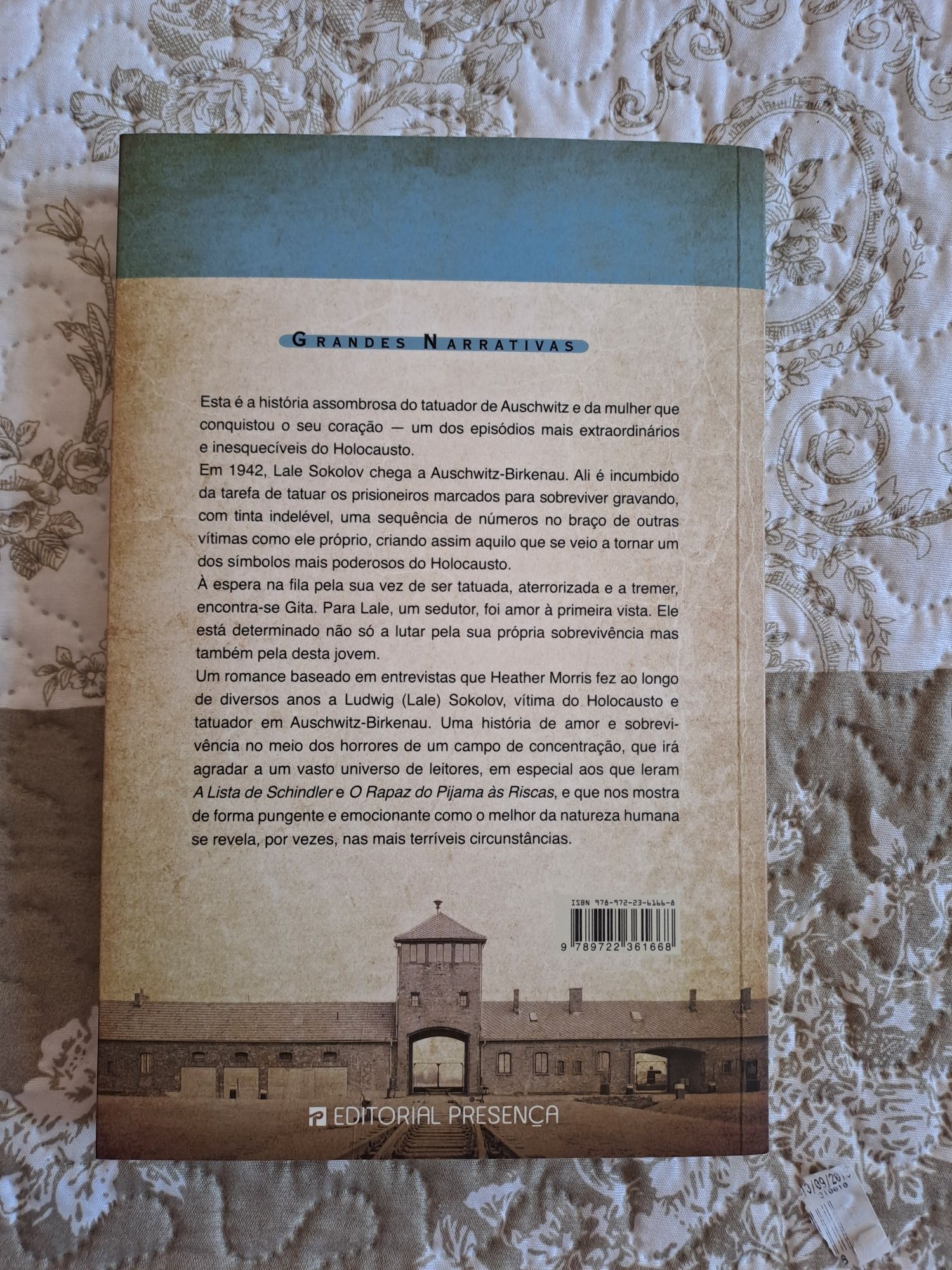 Livro "O Tatuador de Auschwitz" de Heather Morris