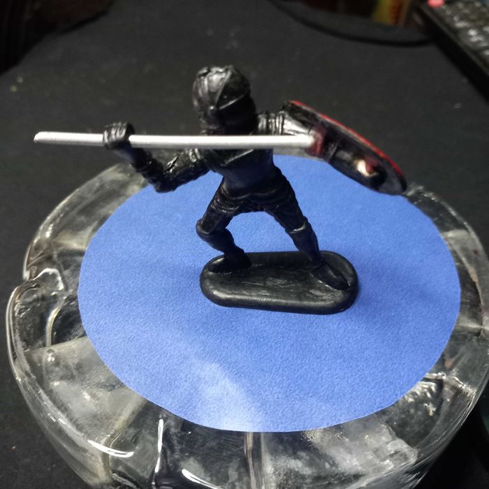 Guerreiro medieval em plástico