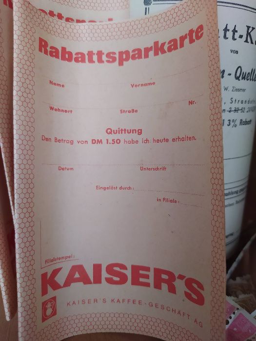 Rabatt Marken stare niemieckie rabaty na kawę Kaiser Seifen-Quelle
