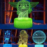 3D Yoda Star Wars lampka nocna