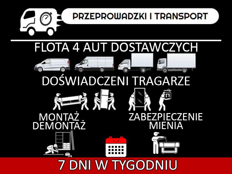 Przeprowadzki i transport, Trójmiasto + okolice. 7 dni w tygodniu