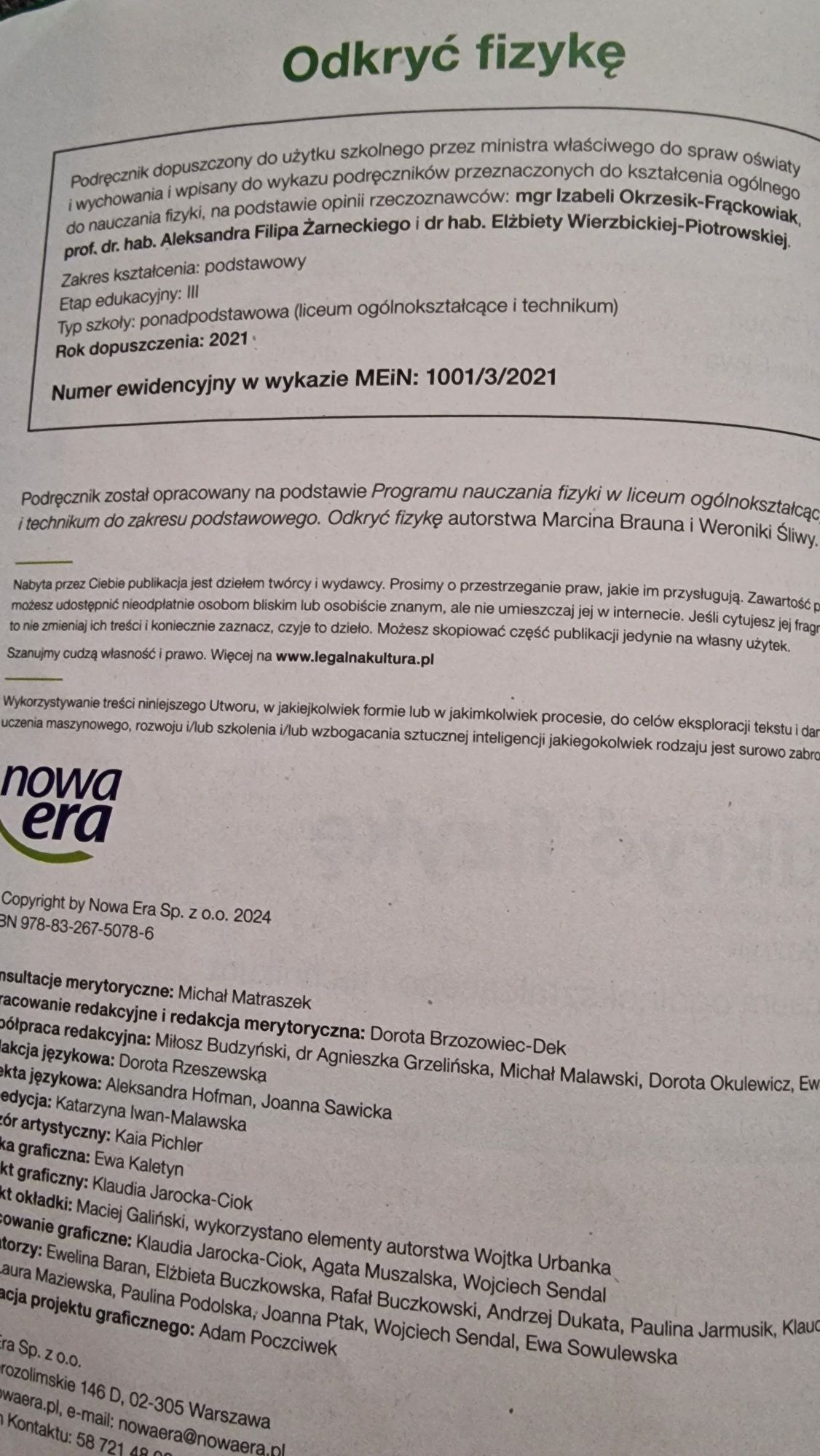 Odkryć fizykę 3 zakres podstawowy