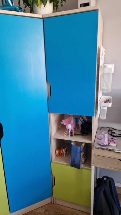 Almer / Szafa narożna + regał dla dziecka