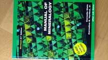 Manual of minerology