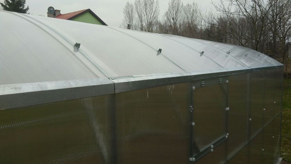 Szklarnia z poliwęglanu NOWA 3x4-12m profile 25x25 POLIWĘGLAN 4-6mm